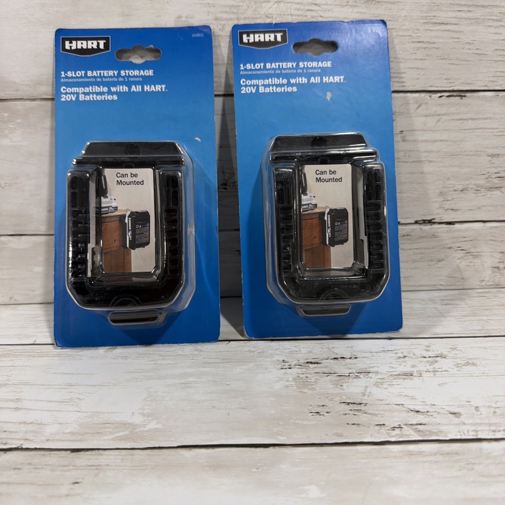 HART 1-Slot Battery Storage Holders Mountable Compatible With All HART 20V